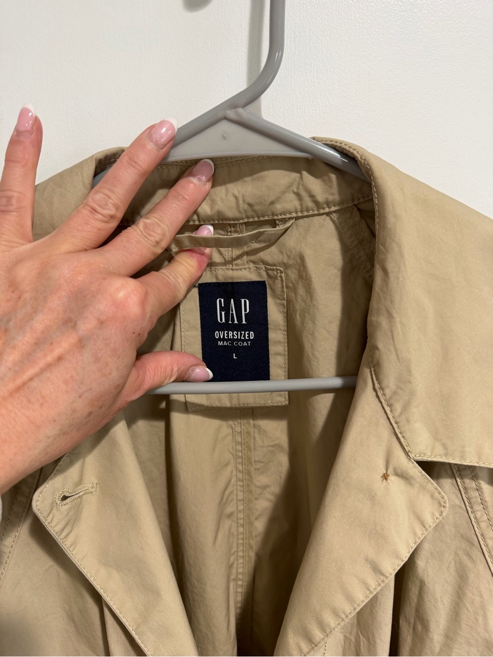 GAP Oversized Mac Coat in Beige - Picture 5 of 5